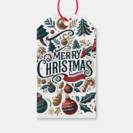 Etiquetas Para Regalos Feliz Navidad Festiva y Colorida