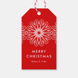 Etiquetas Para Regalos Feliz Navidad floral minimalista moderna