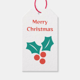 Etiquetas Para Regalos Feliz Navidad Holly Nombre de la familia Rojo Verd