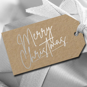 Etiquetas Para Regalos Feliz Navidad Luxe Silver