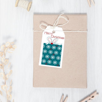 Etiquetas Para Regalos Feliz Navidad Moderno Navidades de regalo Rojo Azu