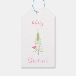 Etiquetas Para Regalos Feliz Navidad - Modernos árboles de Navidad Verde 