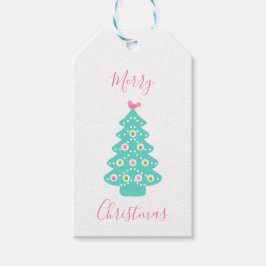 Etiquetas Para Regalos Feliz Navidad - Modernos árboles de Navidad Verde 