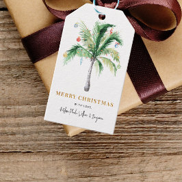 Etiquetas Para Regalos Feliz Navidad Palm Tree Moving