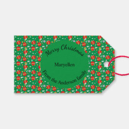 Etiquetas Para Regalos Feliz Navidad retro a y desde el lugar