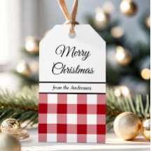 Feliz Navidad Rústica Granja Casa Cuadros Rojos