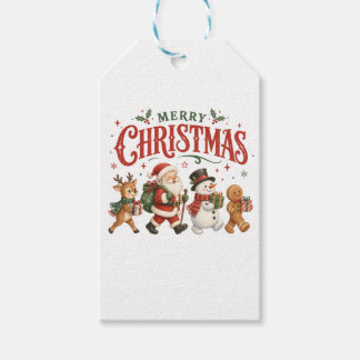 Etiquetas Para Regalos Feliz Navidad Santa y Amigos