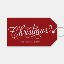 Feliz Navidad Script Deep Red