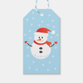 Etiquetas Para Regalos Feliz Navidad Snowman Snowflakes