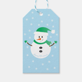 Etiquetas Para Regalos Feliz Navidad Snowman Snowflakes