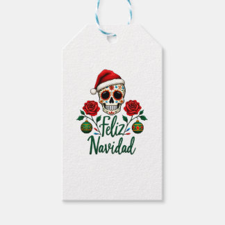 Etiquetas Para Regalos Feliz Navidad Sugar Skull Mexican Christmas T-Shir