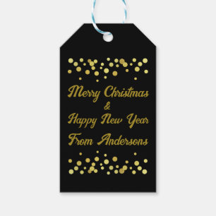 Etiquetas Para Regalos Feliz Navidad y Feliz Año Nuevo Personalizado Etiq
