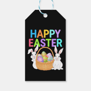 Etiquetas Para Regalos Feliz Pascua 2025  Huevos Conejo Conejito Lindo