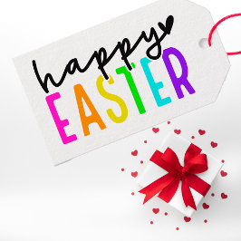 Etiquetas Para Regalos Feliz Pascua colorida personalizada