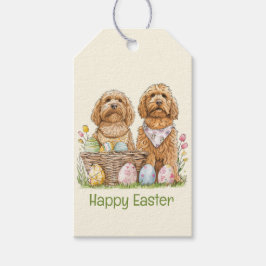 Etiquetas Para Regalos Feliz Pascua Goldendoodle Dogs