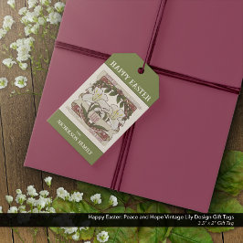 Etiquetas Para Regalos Feliz Pascua: Lirio Vintage diseña esperanza de pa