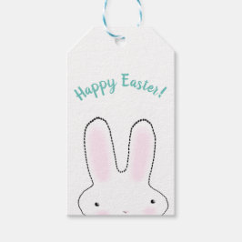 Etiquetas Para Regalos Feliz Pascua verde azulado lindo guión de personal