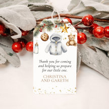 Feliz Pequeños Navidades Baby Shower Gracias Por F