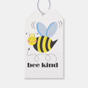 Etiquetas Para Regalos Feliz princesa de abejas con corona y lema Bee Kin