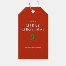 Feliz saludo de Navidad con un árbol en personaliz