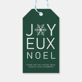 Etiquetas Para Regalos Feriado Minimalista de Green Joyeux Noel