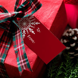 Etiquetas Para Regalos Festín de nieve blanco en vacaciones de Navidades 