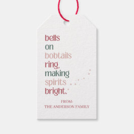 Etiquetas Para Regalos Festive Making Spirits Bright Christmas Gift Tag