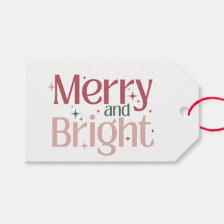 Etiquetas Para Regalos Festive Merry And Bright Christmas Gift Tag
