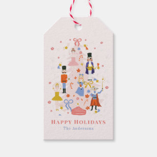 Etiquetas Para Regalos Festividad de árbol de navidad rosa