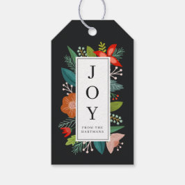 Etiquetas Para Regalos Festividad de arcos de flores y pinos coloridos