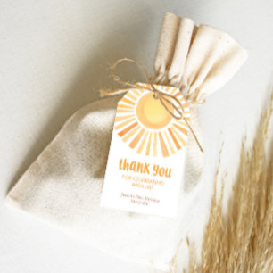 Etiquetas Para Regalos Festividad de cumpleaños del sol amarillo y colori
