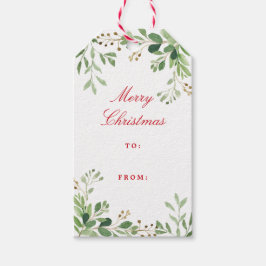 Etiquetas Para Regalos Festividad de invierno de la vegetación acuática F