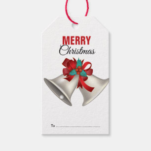 Etiquetas Para Regalos Festividad de las campanas de plata navideñas