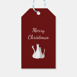 Etiquetas Para Regalos Festividad de los Navidades rojos Los gatos son un