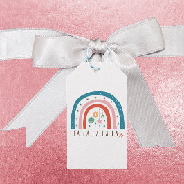 Etiquetas Para Regalos Festividad de Navidades arcoiris bohemios
