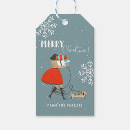 Etiquetas Para Regalos Festividad de Navidades modernos de mediados del s