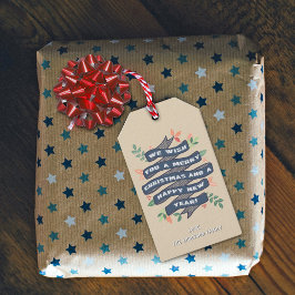 Etiquetas Para Regalos Festividad en la pancarta de los Navidades florale