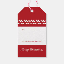 Etiquetas Para Regalos Festividad navideña de color blanco rojo decorativ