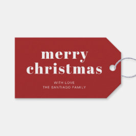 Etiquetas Para Regalos Festividad navideña del blanco rojo negrita