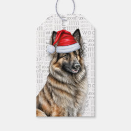 Etiquetas Para Regalos Festividades belgas de los Navidades de perro de v