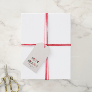 Etiquetas Para Regalos Festividades Casual Colorful Happy Holidays Regalo
