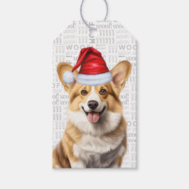 Etiquetas Para Regalos Festividades de Navidades divertidos de Corgi en P