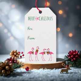 Etiquetas Para Regalos Festividades Navidades Flamingos