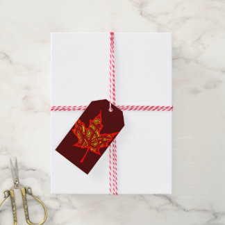 Etiquetas Para Regalos Fiery Leaf