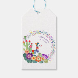 Etiquetas Para Regalos FIESTA Cactus Folkart Flores Personalizado