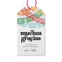 Fiesta Cumpleaños Party Favor Tag