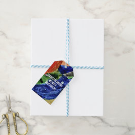 Etiquetas Para Regalos Fiesta de Arte para Niños con Colores Abstractos