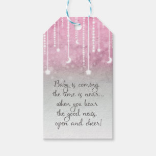 Etiquetas Para Regalos Fiesta de Baby Shower Celestial con Luna y Estrell