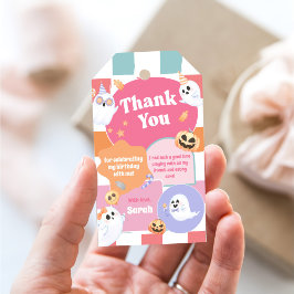 Etiquetas Para Regalos Fiesta de Baby Shower Little Boo Halloween Groovy