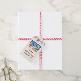 Etiquetas Para Regalos Fiesta de BBQ Patriótica Americana para Invitados